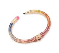 Betsey Johnson Women's Straight A's Pavé Pencil Cuff Bracelet