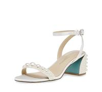 Betsey Johnson Women's Tina Heeled Sandal, Ivory, 10