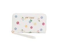 Betsey Johnson Zip Around Wallet with Wristlet Strap, 8.5 x 4.5 Inches, Floral Toss, 8in W x 4.75in H, Wristlet Wallet