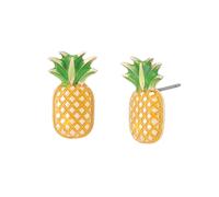 Betsey's Backyard Pineapple Stud Earrings Betsey Johnson Yellow One Size