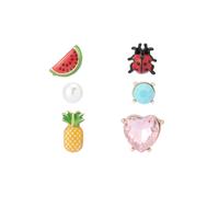 Betsey's Backyard Watermelon & Ladybug Stud Earring Set Betsey Johnson Royal One Size