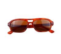 BETSION Black Sunglasses Retro Acetate Rectangle Gangster Gear Sunglasses Men Women, red
