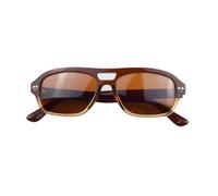BETSION Black Sunglasses Retro Acetate Rectangle Gangster Gear Sunglasses Men Women, Tea