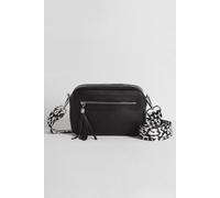 Betsy & Floss 'florence' Crossbody Bag With Leopard Print Strap In Black Black One Size