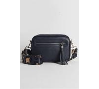 Betsy & Floss 'florence' Crossbody Bag With Leopard Strap In Navy Navy