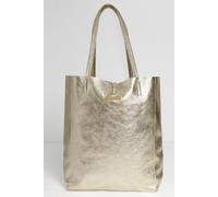 Betsy & Floss 'milan' Soft Leather Tote Bag In Gold Gold One Size