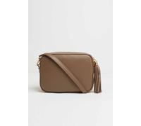 Betsy & Floss "verona' Crossbody Tassel Bag In Taupe Taupe