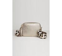 Betsy & Floss 'verona' Crossbody Tassel Bag With Leopard Strap In Gold Gold