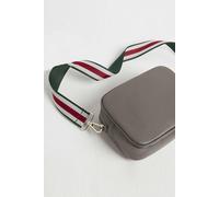 Betsy & Floss 'verona' Crossbody Tassel Bag With Stripe Strap In Dark Grey Dark Grey