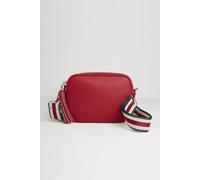 Betsy & Floss 'verona' Crossbody Tassel Bag With Stripe Strap In Red Red