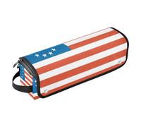 Betsy Ross Flag Early USA Blue Red Hair Tools Travel Bag with Removable Heat Resistant Mat Waterproof Flat Curling Irong Travel Organizer for Curling Iron Straightener Flat Hair Dryer
