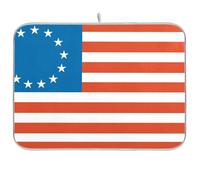 Betsy Ross Flag Early USA Blue Red Reusable Dish mat 18x24 Rectangle Large Dish Dryer matt Decorative Home Decor Essentials