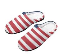 Betsy Ross Flag U.S.A Men's Cotton Slippers Size Cozy Memory Foam Soft Lightweight House Shoes Size7-14