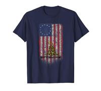 Betsy Ross Tread On Me Gadsden Flag Distressed T-Shirt