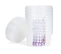 Betsy Set of 10 Clear Plastic Storage Pots with Lids - 500ml, Food Grade, Mixing & Sweet Pot Containers