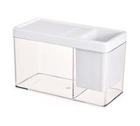 Betta Aquarium - 17.1x8x10.5cm Small Fish Tank | 1x Easy To Carry Transparent Fish Tank | Aquatic Life Tiny Aquarium | Desktop Betta Fish Habitat Container And Accessories For Shrimp gold fish, Snails