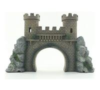 Betta Aquarium Ornament Castle Arch Detailed, Gray & Beige, One Size, MS840