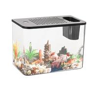 Betta Aquarium Starter Kit - Clear Fish Bowl With Compact Tank, Landscaping Decoration