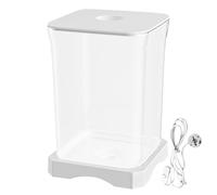 BETTA BASK DI FISH, BETTA ATAQUIUM | Small Acrylic Aquarium Fish Water Reservoirs with LED Lighting, Clear Office Decorations, Landscapes with a Food Hole for a