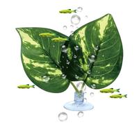 Betta Bed, Betta Fish Leaf Pad with Suction Cup, Realistic Plant for Shrimp Guppy Enclosure Sleeping Hiding Enrichment Playing