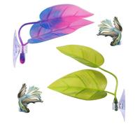 Betta Bed Leaf Hammock,2 Pcs Plastic Betta Fish Bed Leaf with Suction Cup Realistic Resting Spot for Fish Tank Landscap