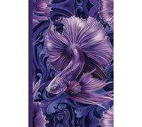 Betta Dreams:180-Page College Ruled Notebook with Majestic Purple Betta Fish Cover Design: 6x9" Siamese Fighting Fish Journal