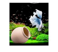 Betta Fish Accessories, Fish Tank Ornaments, Fish Tank Decorations, Aquarium Ornaments, Ceramic Hideout Stone For Shrimp, Turtle, Crab To Breed, Rest And Play - Small Bowl Hiding Cave, Pot Shaped Toys