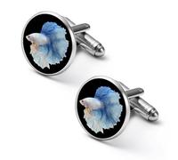 Betta Fish Beautiful Personalized Cufflinks Vintage Tie Clip Wedding Gifts for Father Grandfather Dad