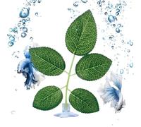 Betta Fish Bed - Betta Suction Cup Leaf Fish Tank Decorations - Realistic Rest Bed for Shrimp Spawning Habitat Playing Guppy Sleeping Enrichment Enclosure