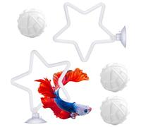 Betta Fish Enrichment Toys 2-Piece Aquarium Ring with Suction Cup