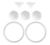 Betta Fish Exercise Ring - 2.87in Betta Fish Exercise | Silicone Suction Cup Exercise Hoop | Small Loop With Suction Cup And 3 Aquarium Filter Balls | Feeding Ring For Tank Aquarium