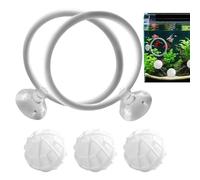 Betta Fish Exercise Ring, Betta Fish Toy for Aquariums, Betta Fish Exercise Hoop Betta Fish Toy for Small Aquariums | Betta Fish Exercise Ring with Suction Cup and 3 Aquarium Filter Balls for Fish