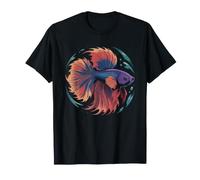 Betta Fish Flare Display Aquarium Keeper Siamese Fighting T-Shirt