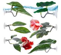 Betta Fish Hammock 6PCS, Betta Hammock Leaf with Suction Cup, Aquarium Resting Spot for Betta Fish Sleeping and Hiding,Fish Tank Plants for Fish Tank Decorations
