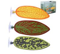 Betta Fish Hammock - Artificial Leaf Shaped Habitat with Suction Cup,Betta Resting Spot,for Freshwater Home Office Vacation Fish Tank Shrimp