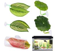 Betta Fish Hammock - Silk Foliage Bed, Natural Suction Attachment, Soft Resting Spot Feature | Aquatic Tank Decoration For Corner Sleeping Breeding Playing Small Shrimp Dwarf Crab Catfish Species