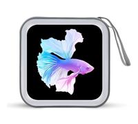 Betta Fish Portable CD Case Storage Bag 40 Capacity CD Holder Wallet Plastic DVD Collection Bags