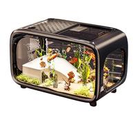 Betta Fish Tank - Compact Aquarium Starter Kit With LED Light And Filter | Sleek Aquariium Small Fiish Display | Desktop Fissh For Home Or Offiice Aquatic Decor