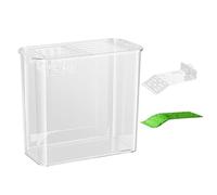 Betta Fish Tank - Transparent Pet Supplies Terrarium Fish Decor | Betta Aquarium | for Feeding Basking Amphibians Tortoise Crayfish Hermit Crabs Frog Home Office Apartment Living Room
