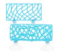 Betta Fish Tank Tunnel Decor ABS Hollow Hideaway for Small Fish | Decorative Lattice Design, Glass Mounting Setup, Resting Spot for Shrimp Keepers and Aquarium Hobbyists