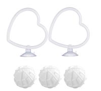 Betta Fish Toys - 2 Piece Aquarium Accessories with Suction Function, PP Silicone Cotton Training Hoop, Swimming Ring for Aquariums, Interactive Feeding Entertainment Decoration for Pet Owners and