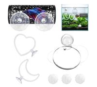 Betta Fish Toys 7 Pieces Interactive Moon Heart-Shaped Ring