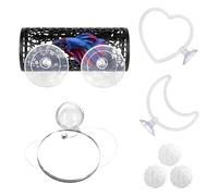 Betta Fish Toys 7 Pieces Interactive Moon Heart-Shaped Ring