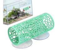 Betta Fish Tunnel - 10×4.2cm Hollow Cave, ABS Aquarium Ornament, Suction Cup Safe Shelter with Design and Natural Habitat Style | Fish Tank Decor for Betta, Shrimp, Cichlids and Aquatic Pets