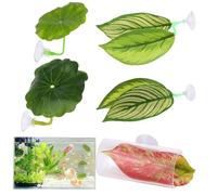 Betta Hammock, Adjustable Betta Leaf Hammock Fish Toys Set | Shelter with Tube Tunnel for Dwarf Shrimp Sleeping Clown Crab Playing Corner Home Breeding Small Animals