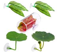 Betta Hammock - Sleeping Bed Fish, Tank Aquarium Set | Spawning Grounds Natural Guppy Breeding, Decoration Habitat Resting Leaf Pad Aquatic Hiding Spot With Strong Suction Cup