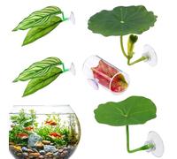 Betta Leaf-Floating Betta Bed Hammock | Decorative Habitat for Aquarium Fish, Set of 5, Aquarium Decoration, Habitat for Spawning, Rest, Guppy, Sleeping Bed
