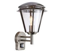 Betta Lighting Outdoor Wall Lantern with Motion Sensor - E27 GLS PIR Motion Security Light - IP44 Waterproof Garden Security Light - Stainless Steel Outside Lights Mains Powered (Bulb Not Supplied)