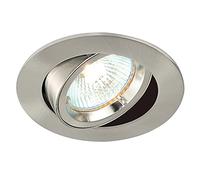 Betta Lighting Recessed Ceiling Lights - GU10 Downlights for Ceiling - IP20 Mains Powered Spot Lights for Kitchen, Bedroom, Lounge - Halogen or LED Required - Tilt Version, Satin Nickel