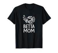Betta Mom Cute Siamese Fighting Fish Lover Aquarium Moms T-Shirt